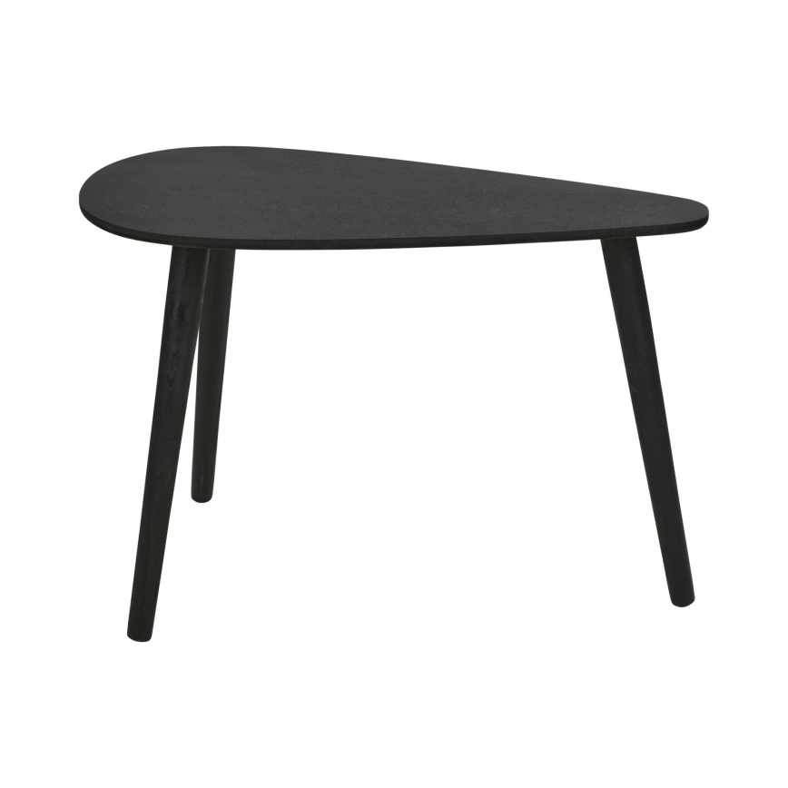 Lot de 2 tables basses SOLE 60/80 x 30/40 cm, noires