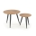 Lot de 2 tables basses ZENYA chêne/noir