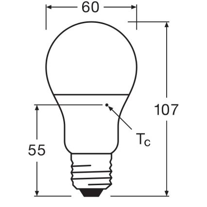 Lot de 3 ampoules LED A60 E27/10W/230V 3000K - Osram