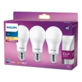 Lot de 3 ampoules LED Philips A60 E27 13 W 230 V 2700 K