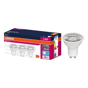 Lot de 3 ampoules LED réflecteur PAR16 GU10/6,9W/230V 4000K 60° - Osram