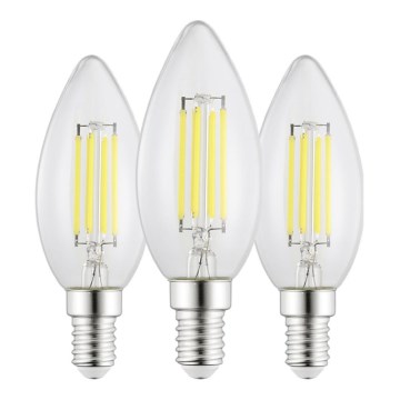 Lot de 3 ampoules LED vintage C35 E14/2,2W/230V 2700K - Eglo 110439