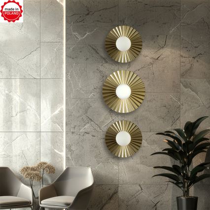 Lot de 3 appliques murales SUNPLISS 1xG9/10W/230V doré/crème