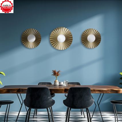 Lot de 3 appliques murales SUNPLISS 1xG9/10W/230V doré/crème