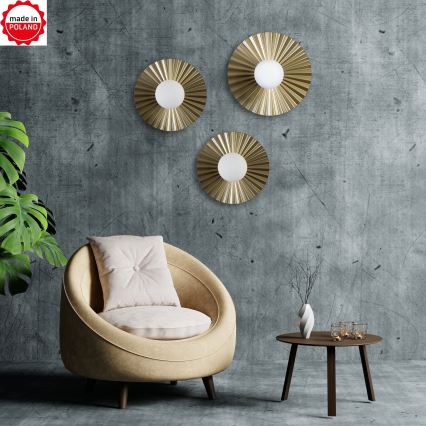 Lot de 3 appliques murales SUNPLISS 1xG9/10W/230V doré/crème