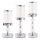 Lot de 3 bougeoirs en chrome brillant