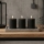 Lot de 3 bougies LED BRILLO – alimentation 2×AA – 10 cm – noires – télécommande incluse