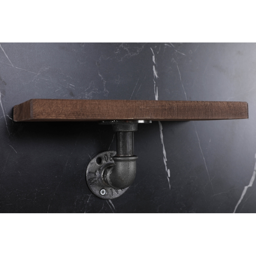 Lot de 3x Etagère murale BORURAF épicéa/noire