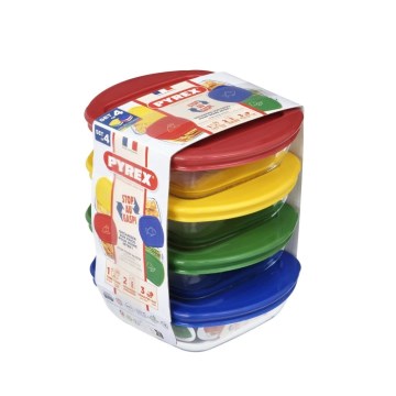 Lot de 4 boîtes alimentaires en verre PYREX 0,3 l