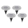 Lot de 4 lampes solaires LED CLAVO avec capteur, LED/1xAAA, 4000K, IP44, 300 mAh