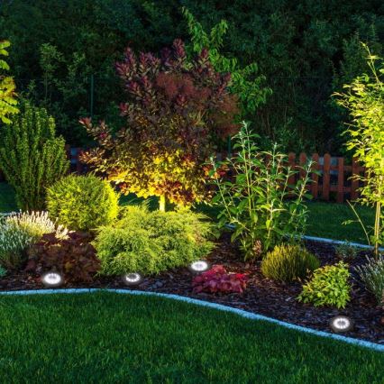 Lot de 4 lampes solaires LED CLAVO avec capteur, LED/1xAAA, 4000K, IP44, 300 mAh