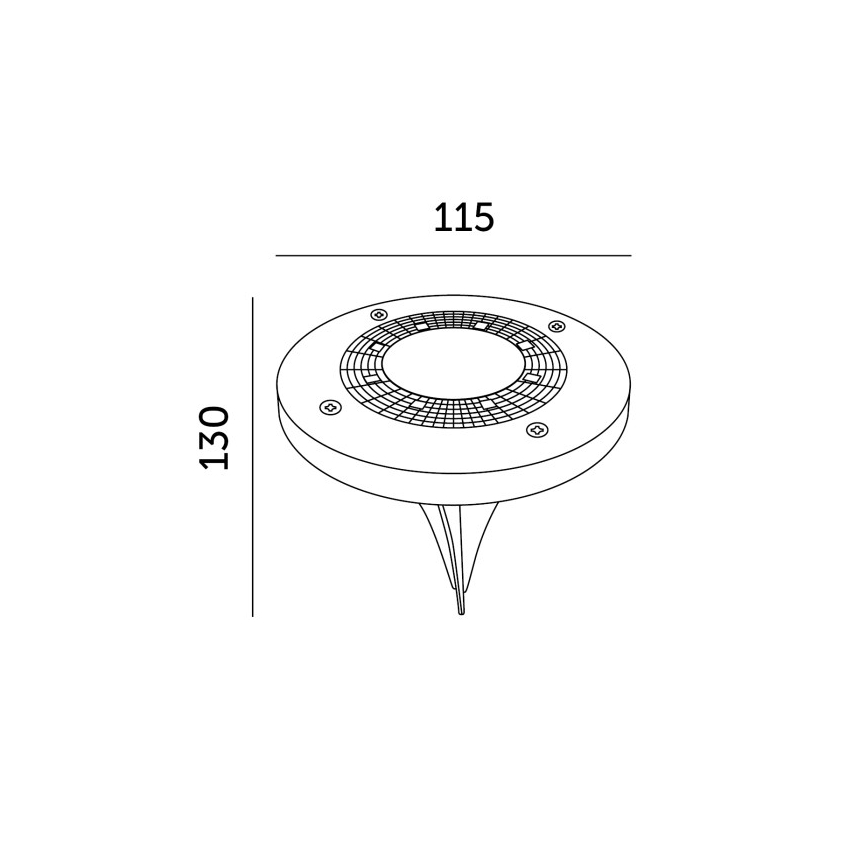 Lot de 4 lampes solaires LED CLAVO avec capteur, LED/1xAAA, 4000K, IP44, 300 mAh