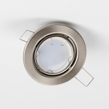 Lot de 5 spots encastrés pour salle de bains, 1xGU10/4W/230V, IP23, finition chrome mat