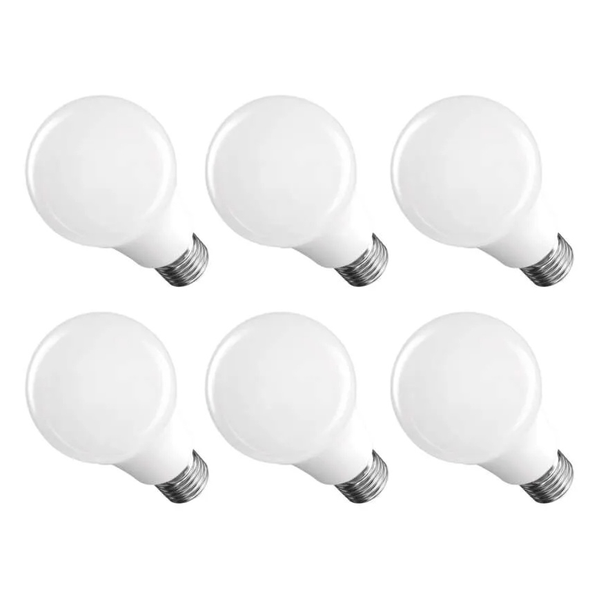 Lot de 6 ampoules LED A60 E27, 8,8 W, 230 V, 4000 K