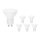 Lot de 6 ampoules LED RGBW dimmables MESH GU10/6,5W/230V 2700-6500K + télécommande - Aigostar