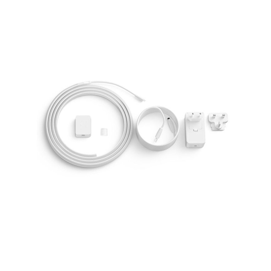 LOT - Ruban RGBW à intensité variable Philips Hue WHITE AND COLOR AMBIANCE 2m LED/20W/230V + 4x Ampoule à intensité variable Philips A60 E27/6,5W/230V 2000-6500K