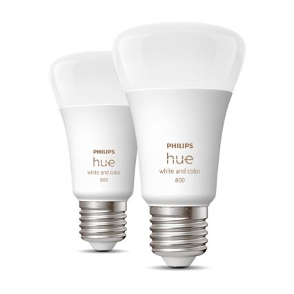 LOT x2 Ampoule à intensité variable LED Philips Hue White And Color Ambiance A60 E27/6,5W/230V 2000-6500K