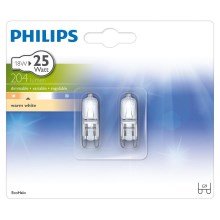 LOT x2 Ampoule industrielle Philips ECOHALO G9/18W/230V 2800K