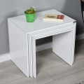 LOT x3 Table basse blanc