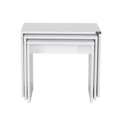 LOT x3 Table basse blanc