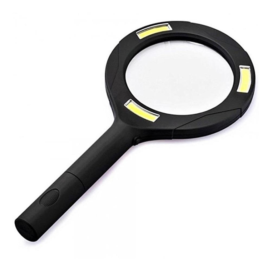 Loupe 5×ZOOM avec un rétro-éclairage LED/3W/2xAA IP44
