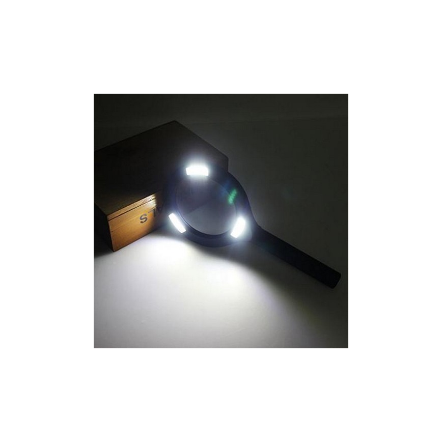 Loupe 5×ZOOM avec un rétro-éclairage LED/3W/2xAA IP44