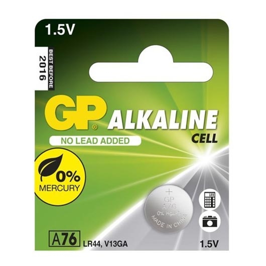 LR44 GP ALKALINE Alkaline Knoopbatterij 1,5V