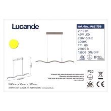 Lucande - Suspension filaire à intensité variable BRAMA LED/42W/230V