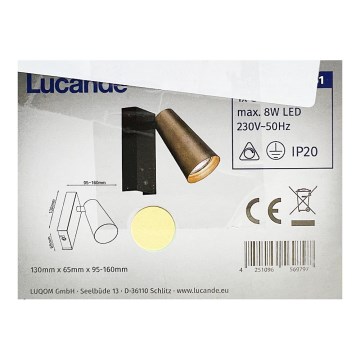 Lucande - Wandlamp ANGELINA 1xGU10/8W/230V