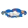 LUCCA Kinderplafondlamp 5xE27/24W/230V blauw