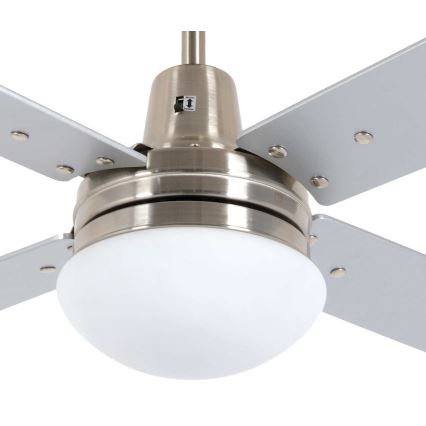 Lucci Air 210334 - Ventilateur de plafond AIRFUSION QUEST 1xE27/60W/230V bois/chrome + télécommande