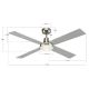 Lucci Air 210334 - Ventilateur de plafond AIRFUSION QUEST 1xE27/60W/230V bois/chrome + télécommande