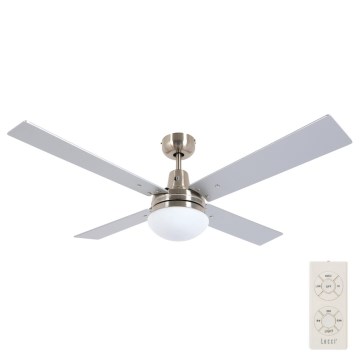 Lucci Air 210334 - Ventilateur de plafond AIRFUSION QUEST 1xE27/60W/230V bois/chrome mat + Télécommande