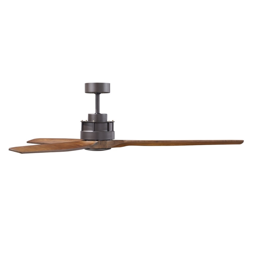 Lucci air 210507 - Ventilateur de plafond AIRFUSION AKMANI paulownia/noir + Télécommande