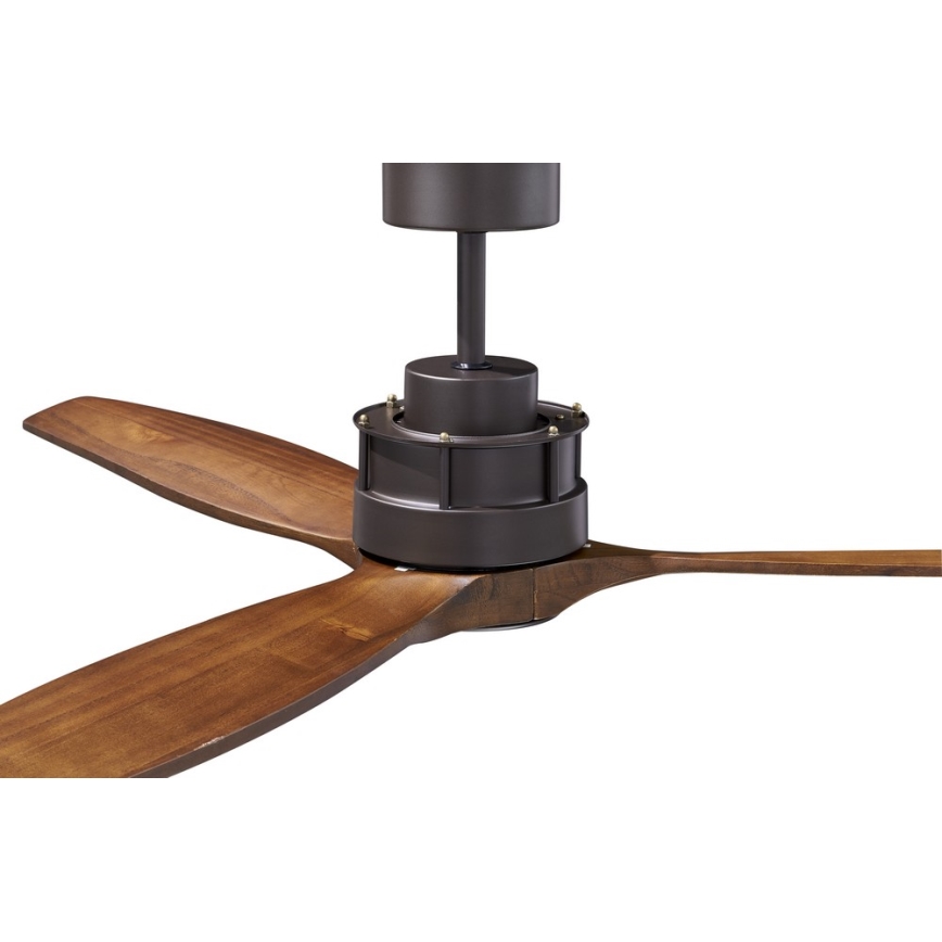 Lucci air 210507 - Ventilateur de plafond AIRFUSION AKMANI paulownia/noir + Télécommande