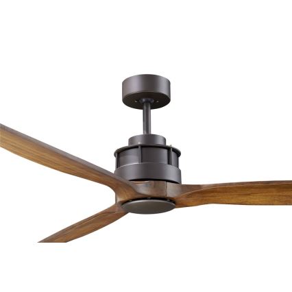 Lucci air 210507 - Ventilateur de plafond AIRFUSION AKMANI paulownia/noir + télécommande