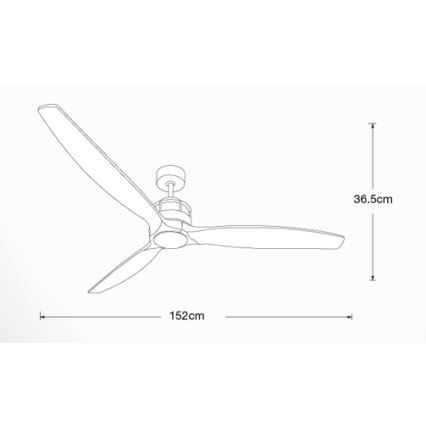 Lucci air 210508 - Plafondventilator AIRFUSION AKMANI paulownia/zwart + afstandsbediening