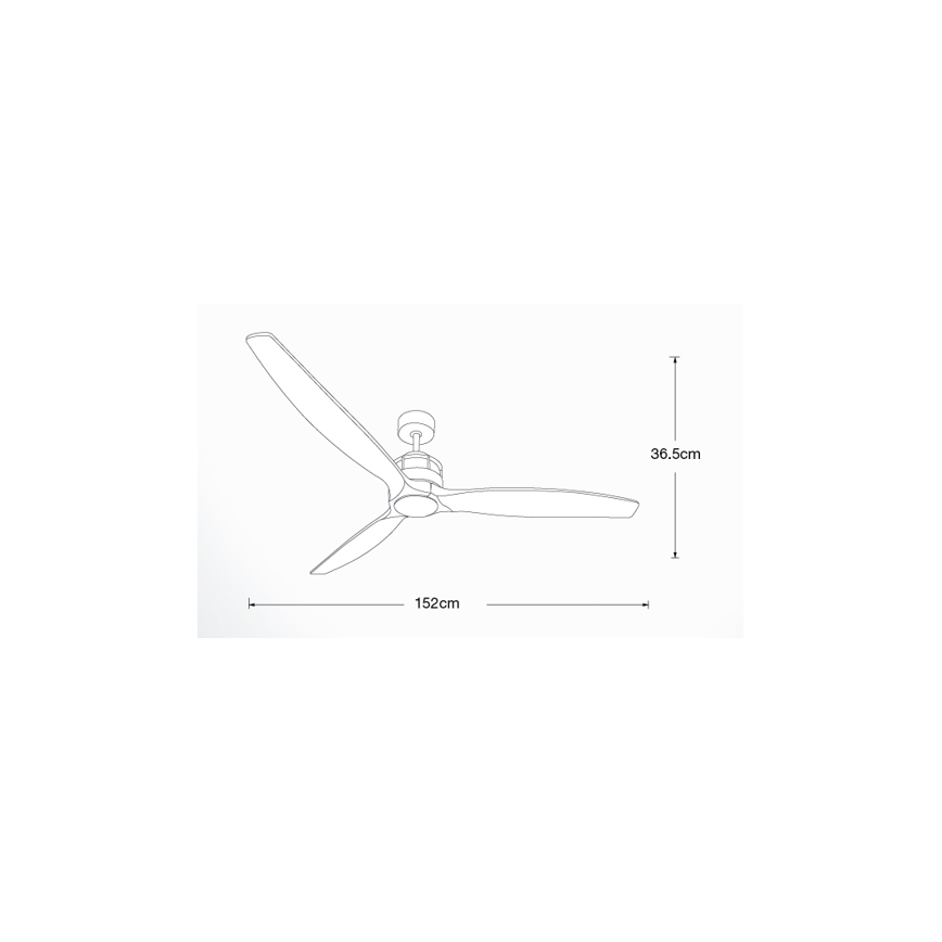 Lucci air 210508 - Plafondventilator AIRFUSION AKMANI paulownia/zwart + afstandsbediening