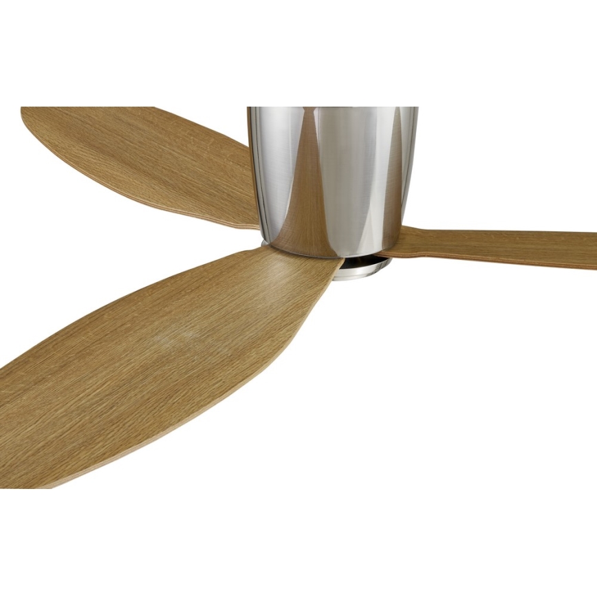 Lucci air 210519 - Plafondventilator AIRFUSION RADAR glanzend chroom/hout + afstandsbediening
