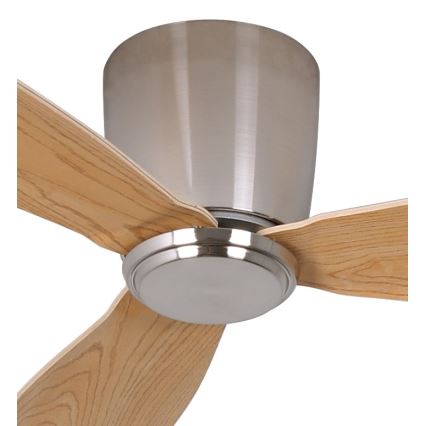 Lucci air 210519 - Plafondventilator AIRFUSION RADAR glanzend chroom/hout + afstandsbediening