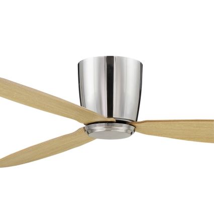 Lucci air 210519 - Ventilateur de plafond AIRFUSION RADAR chrome/bois + télécommande