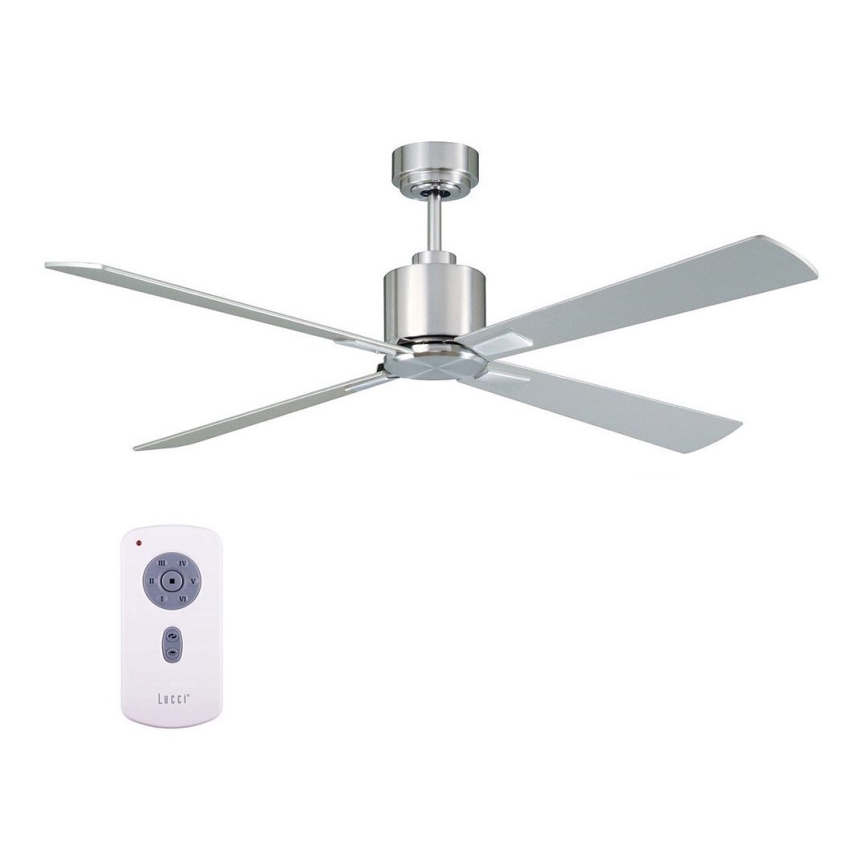 Lucci Air 210520 - Ventilateur de plafond AIRFUSION CLIMATE bois/chrome mat + Télécommande