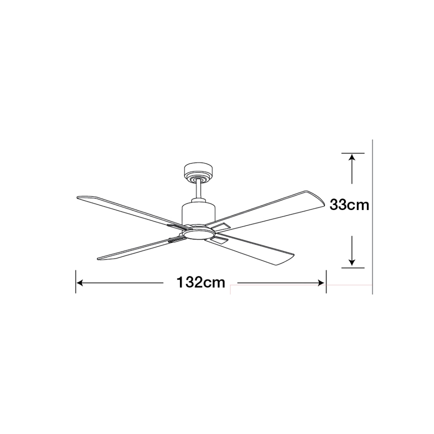 Lucci Air 210520 - Ventilateur de plafond AIRFUSION CLIMATE bois/chrome mat + Télécommande