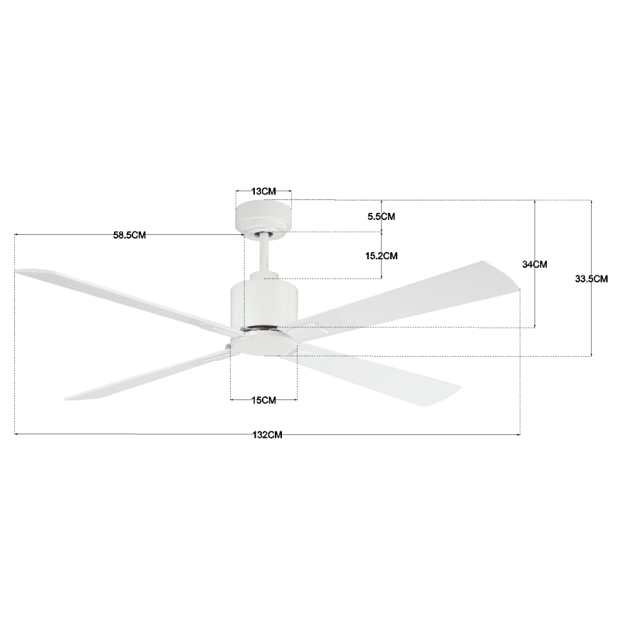Lucci Air 210521 - Plafondventilator AIRFUSION CLIMATE hout/wit + afstandsbediening