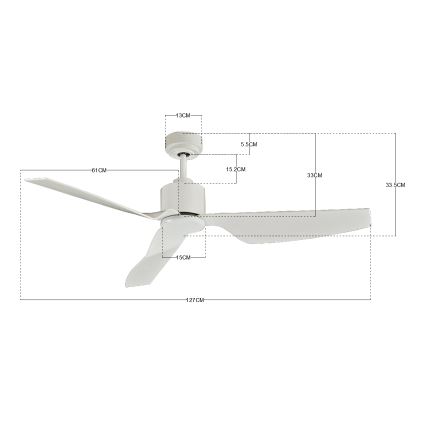 Lucci Air 210528 - Ventilateur de plafond AIRFUSION CLIMATE II blanc + télécommande