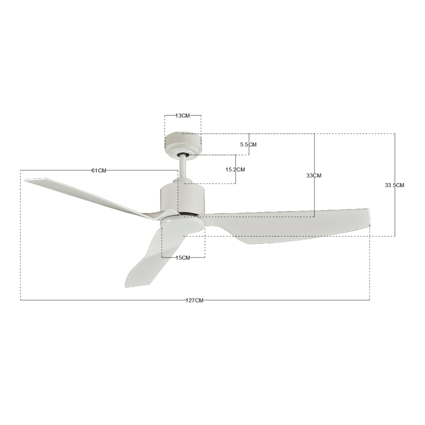 Lucci Air 210528 - Ventilateur de plafond AIRFUSION CLIMATE II blanc + télécommande