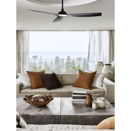 Lucci Air 210651 - Ventilateur de plafond MOTO noir + télécommande