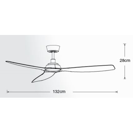 Lucci Air 210651 - Ventilateur de plafond MOTO noir + télécommande
