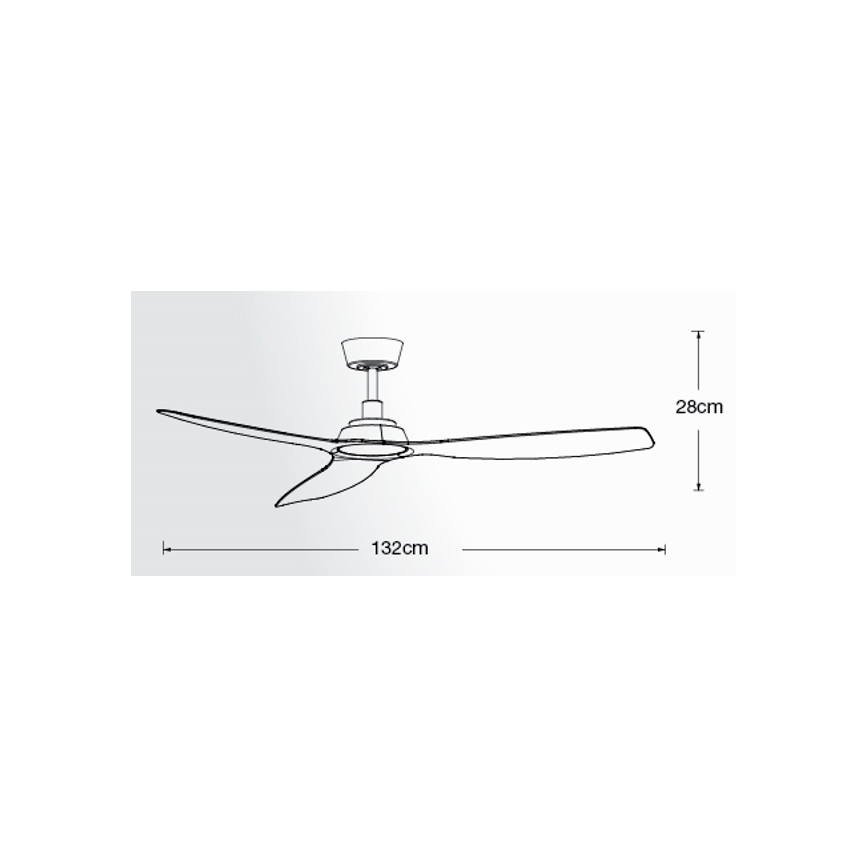 Lucci Air 210651 - Ventilateur de plafond MOTO noir + télécommande