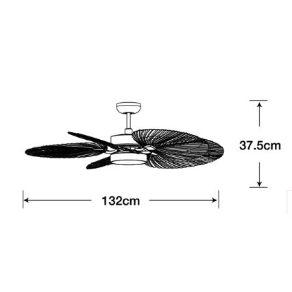 Lucci Air 210655 - LED-plafondventilator BALI 1xGX53/18W/230V bruin + afstandsbediening